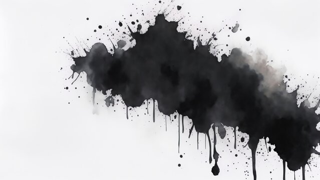 Black Bleeding Watercolor texture Background