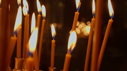 Religion fire candle church burn symbol background holiday night evening