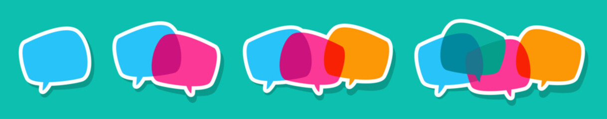 Set of bubbles, double, triple and quadruple