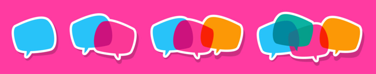 Set of bubbles, double, triple and quadruple