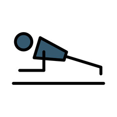 Fitness Gym Sport Filled Outline Icon