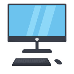 monitor and keyboard illustration