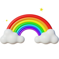 3D illustration Rainbow Cloud object
