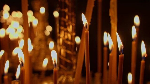 Religion fire candle church burn symbol background holiday night evening