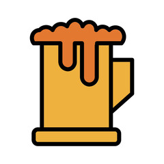 Beer Fall Season Filled Outline Icon