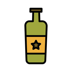 Bottle Drink Wine Filled Outline Icon