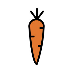 Carrot Fall Food Filled Outline Icon