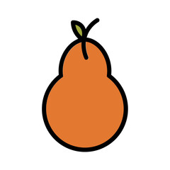 Day Fruit Pear Filled Outline Icon