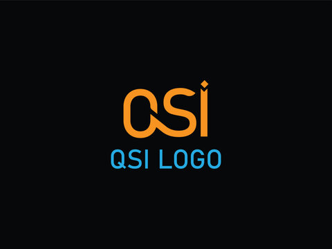 Design text element, web banner, QSI logo design and vector.