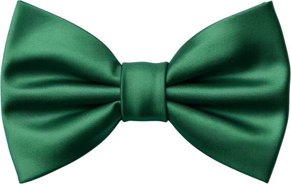 Green Satin Bow Tie, Essential Accessory, wedding, ceremony, Celebrations, Lucky, Irish, St. Patrick's day, PNG, Transparent, isolate.