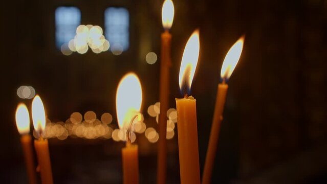 Religion fire candle church burn symbol background holiday night evening