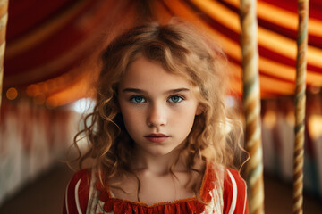 Circus performer clown magician showman in retro costume miracle time Generative AI