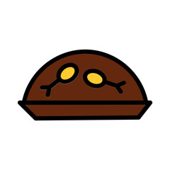 Autumn Food Meat Filled Outline Icon