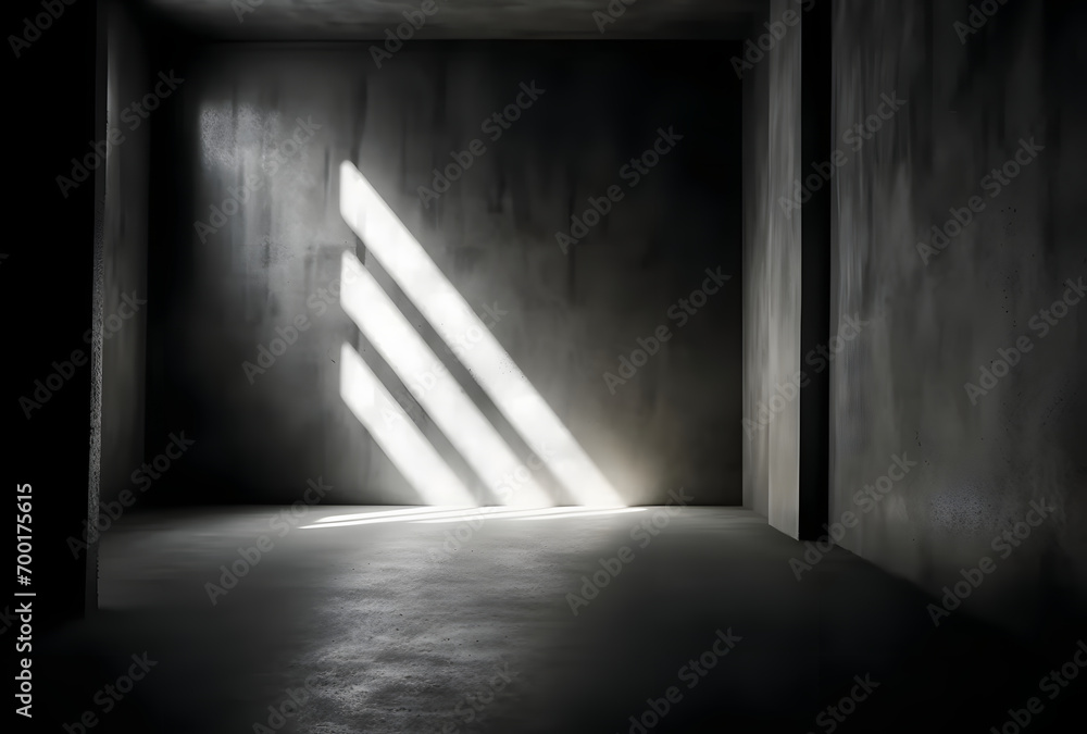 Poster dark concrete empty room. modern architecture design. dark concrete wall architecture
