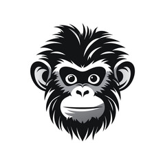 Monkey head vector logo template