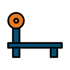 Bench Fitness Gym Filled Outline Icon