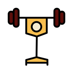 Barbell Fitness Gym Filled Outline Icon