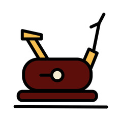 Bike Fitness Gym Filled Outline Icon