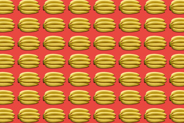 Pattren with a group of a bananas	