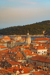 Fototapeta na wymiar aerial view of the old city Dubrovnik, Croatia, kings landing