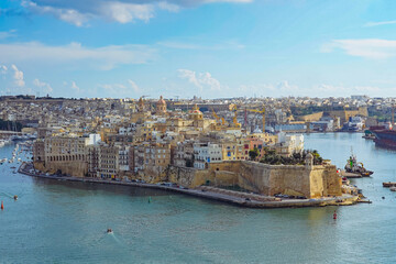 panorama valletta, Malta, mediterranean sea