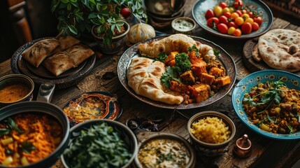 Obraz premium arabic traditional food on the table,