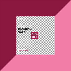 Fashion Sale social media instagram post template