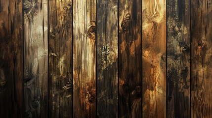 Detailed close-up of rustic, distressed wood planks with natural patterns and markings - the perfect background texture - obrazy, fototapety, plakaty
