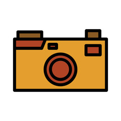Bake Bread Camera Filled Outline Icon