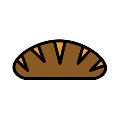 Bake Bread Desert Filled Outline Icon