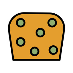 Fototapeta premium Bake Bread Desert Filled Outline Icon