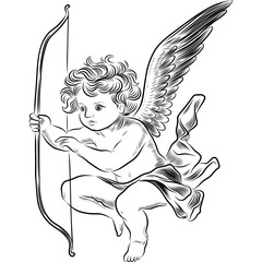 Obraz premium Vintage Cupid or Angel