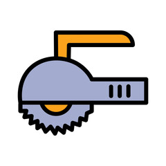 Building Industry Saw Filled Outline Icon