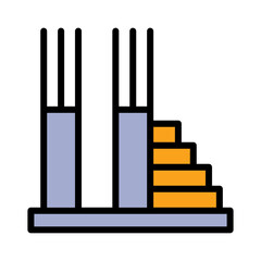 Factory Plant Unit Filled Outline Icon