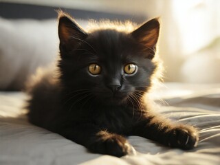 Portrait of a cute kitten, Animal  photography