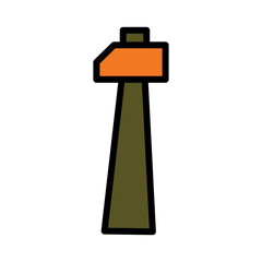 Axe Building Hammer Filled Outline Icon