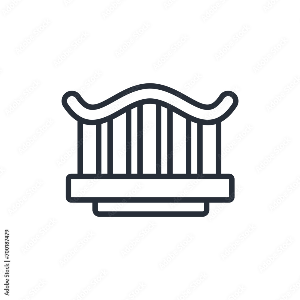 Poster architecture icon. vector.editable stroke.linear style sign for use web design,logo.symbol illustrat