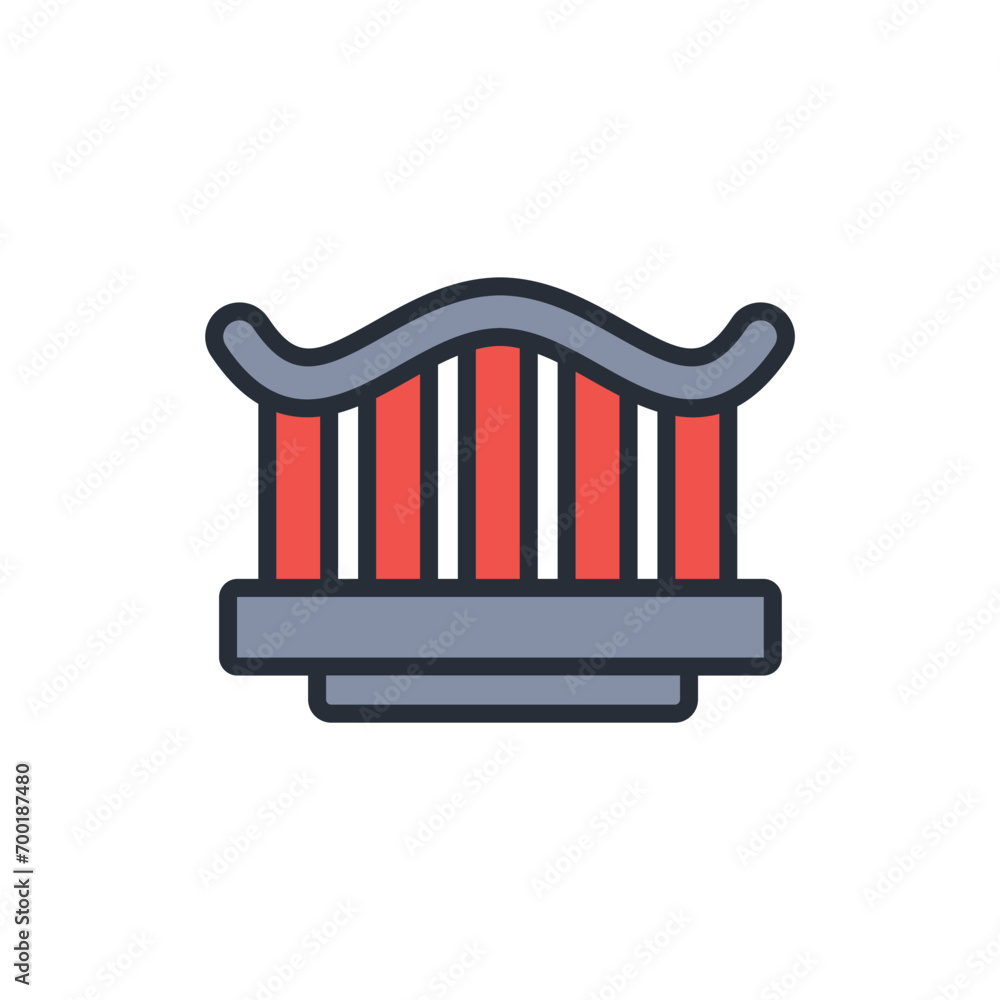 Poster architecture icon. vector.editable stroke.linear style sign for use web design,logo.symbol illustrat
