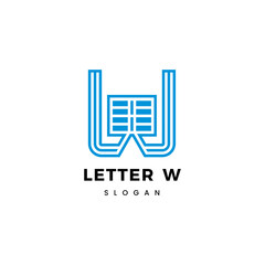 W Letter. Abstract Company Logo Design