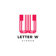 W Letter. Abstract Company Logo Design