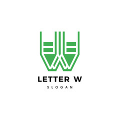 W Letter. Abstract Company Logo Design