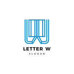 W Letter. Abstract Company Logo Design