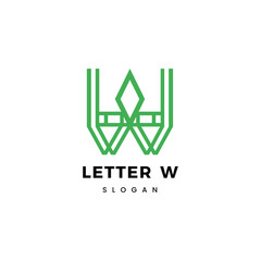 W Letter. Abstract Company Logo Design