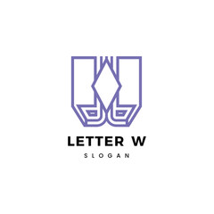 W Letter. Abstract Company Logo Design