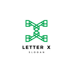 Fototapeta premium Letter X logo icon design template elements