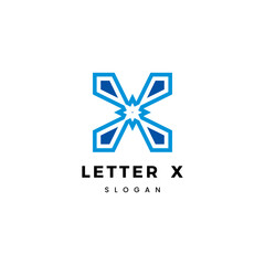 Letter X logo icon design template elements