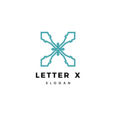Letter X logo icon design template elements