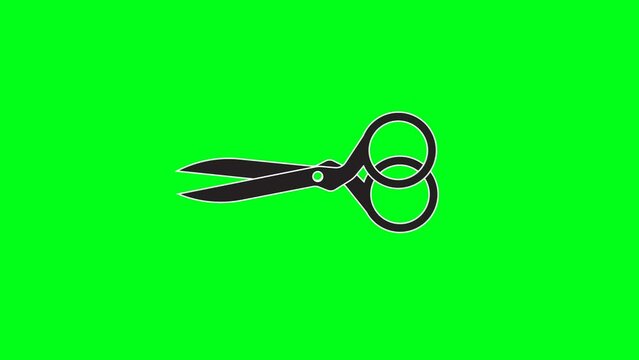 scissors green screen barbershop comb scissors lights berber shop icon animation,