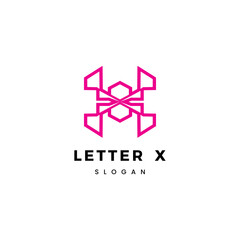 Letter X logo icon design template elements