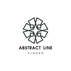 Abstract line vector logo illustration